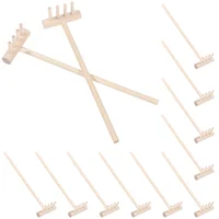 12 Pcs Miniature Kit Toys Sand Rake Bamboo Garden Decoration for Sandbox Zen Tools Wooden Suite Desktop Smoothing 1