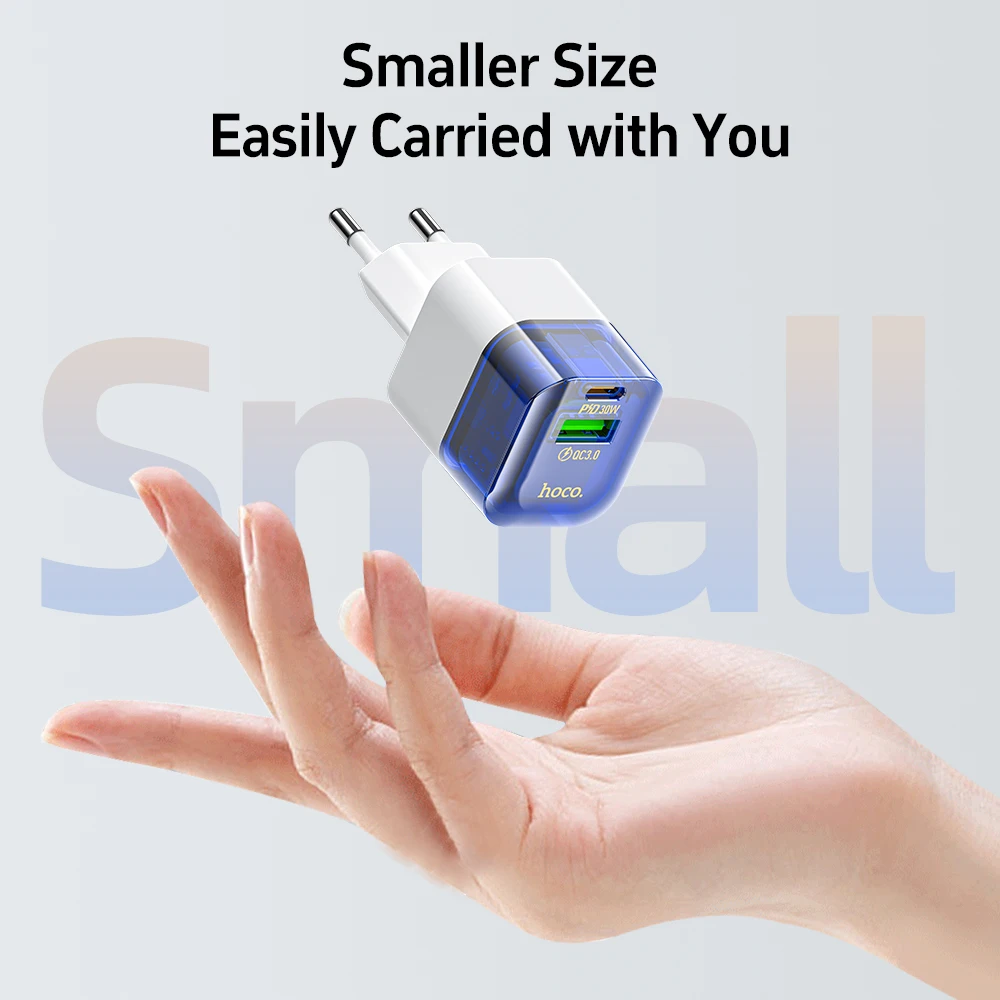 HOCO-Dual-Port Charger, USB Type C Charger for iPhone 16, 15