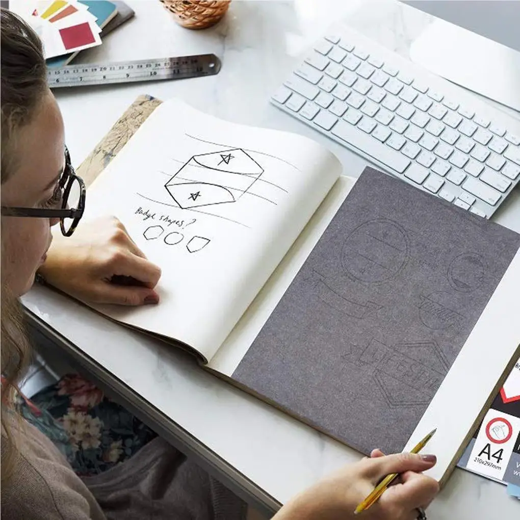 Transfer Carbon Paper 25pcs Black Carbon Paper Transfer Tracing Papers Graphite Painting Office Supplies Sufficient Light Transferring Tissue