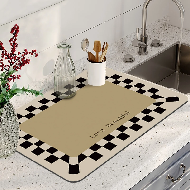 Kitchen Countertop Coffee Drain Mat Simple Drain Drying Pad Milk