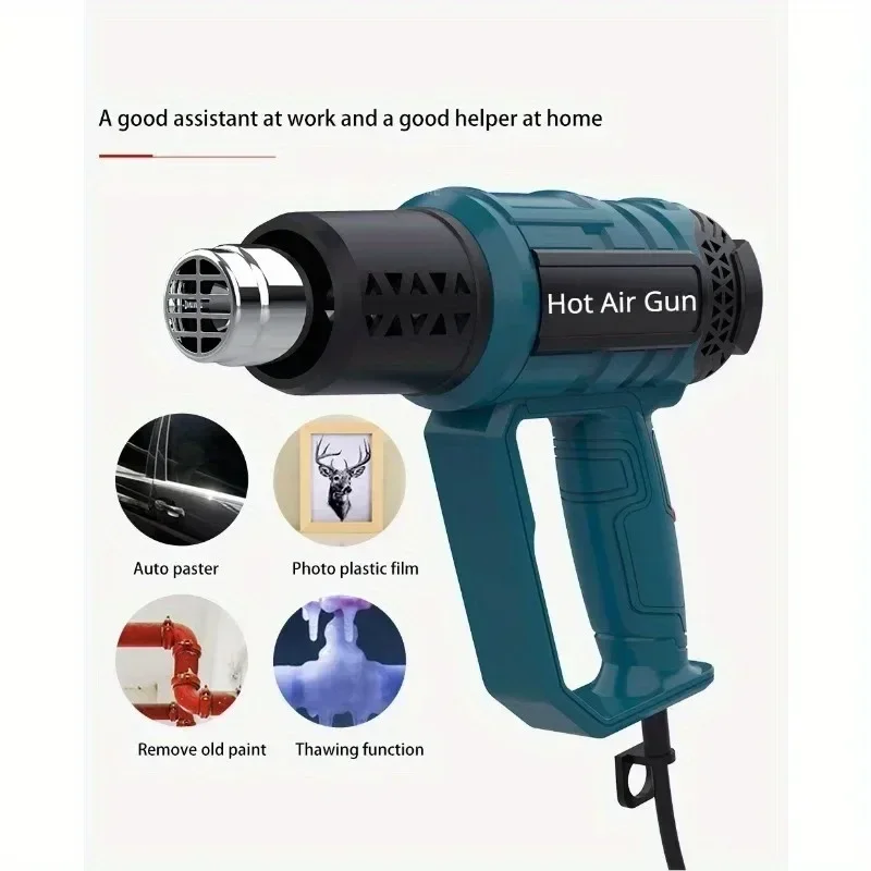 2000W hot air gun with LCD digital display. Used for shrinking oil pipe paint remover/stripper, car decoration/repair