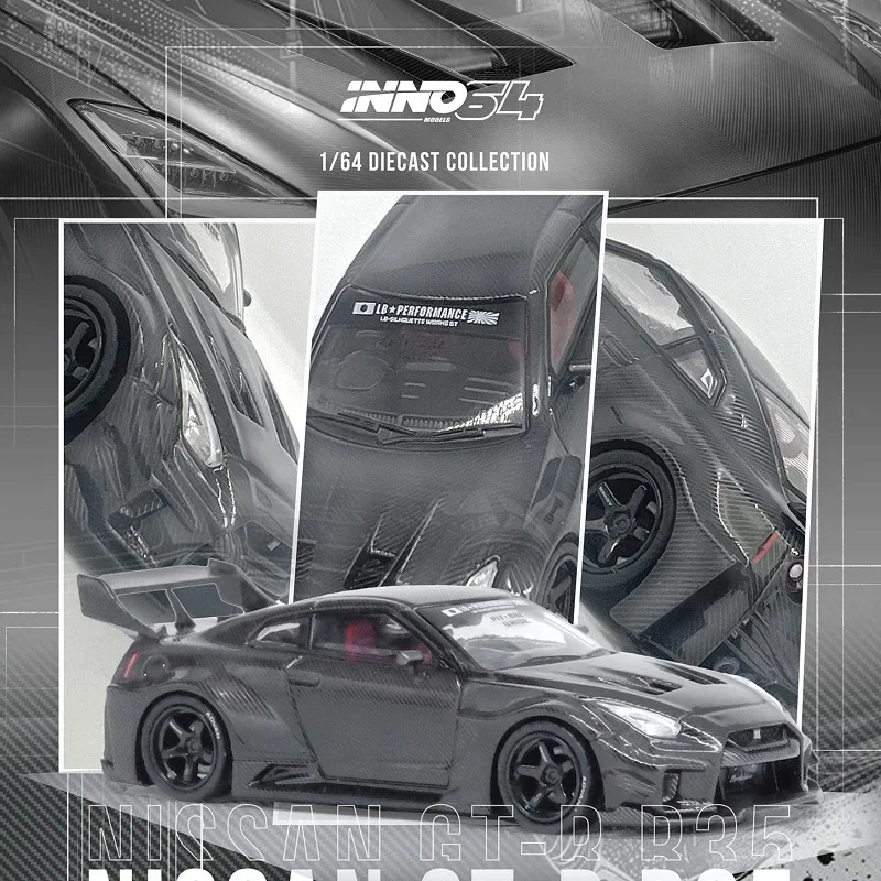 INNO 1:64 GTR R35 LBWK SUPER SILHOUETTE 35GT-RR Full Carbon