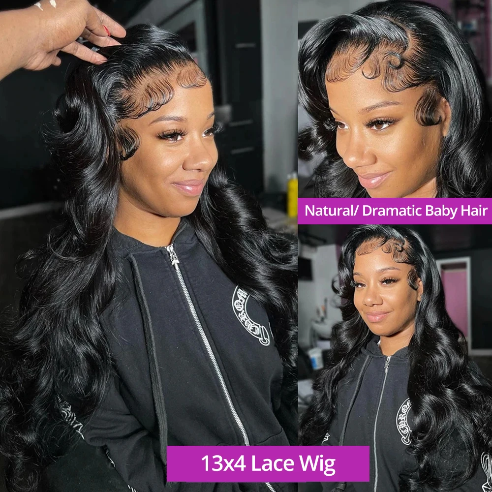 100% Human Hair 13x6 Body Wave Lace Frontal Wig HD 24 40 Inch 13x4 Lace Front Wigs Black Brazilian Pre Plucked 4x4 5x5 360 Lace