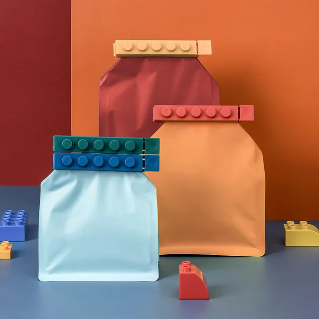 4Db Rajzfilm Pp Tároló Táska Klip Tömítés Táskák Lezáró Rudak Otthoni Szervező Konyha Szerszám Zabliszt Chips Sós Snackhez