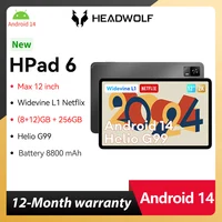 Headwolf HPad6 Tablet Android 14 Octa-core CPU G99 8GB(+12GB ) Ram 256GB UFS2.2 Tablet PC Support Widevine L1 Netflix  8800 mAh 1