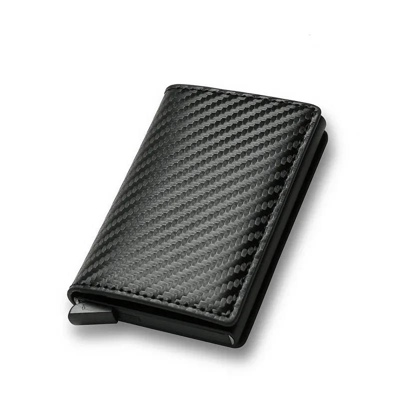 Aluminum wallet credit card holder wallet men women RFID aluminium bank cardholder case vintage leather wallet with money clips