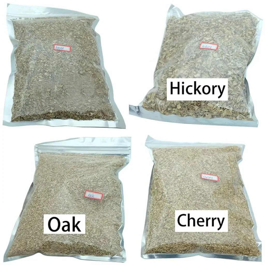 Wood Chip Cherry Oak Hickory BBQ Sawdust 125g/Bag Smoker Fumigation Box Bacon Wood Piece Smoked BBQ Grill Tool Accessories