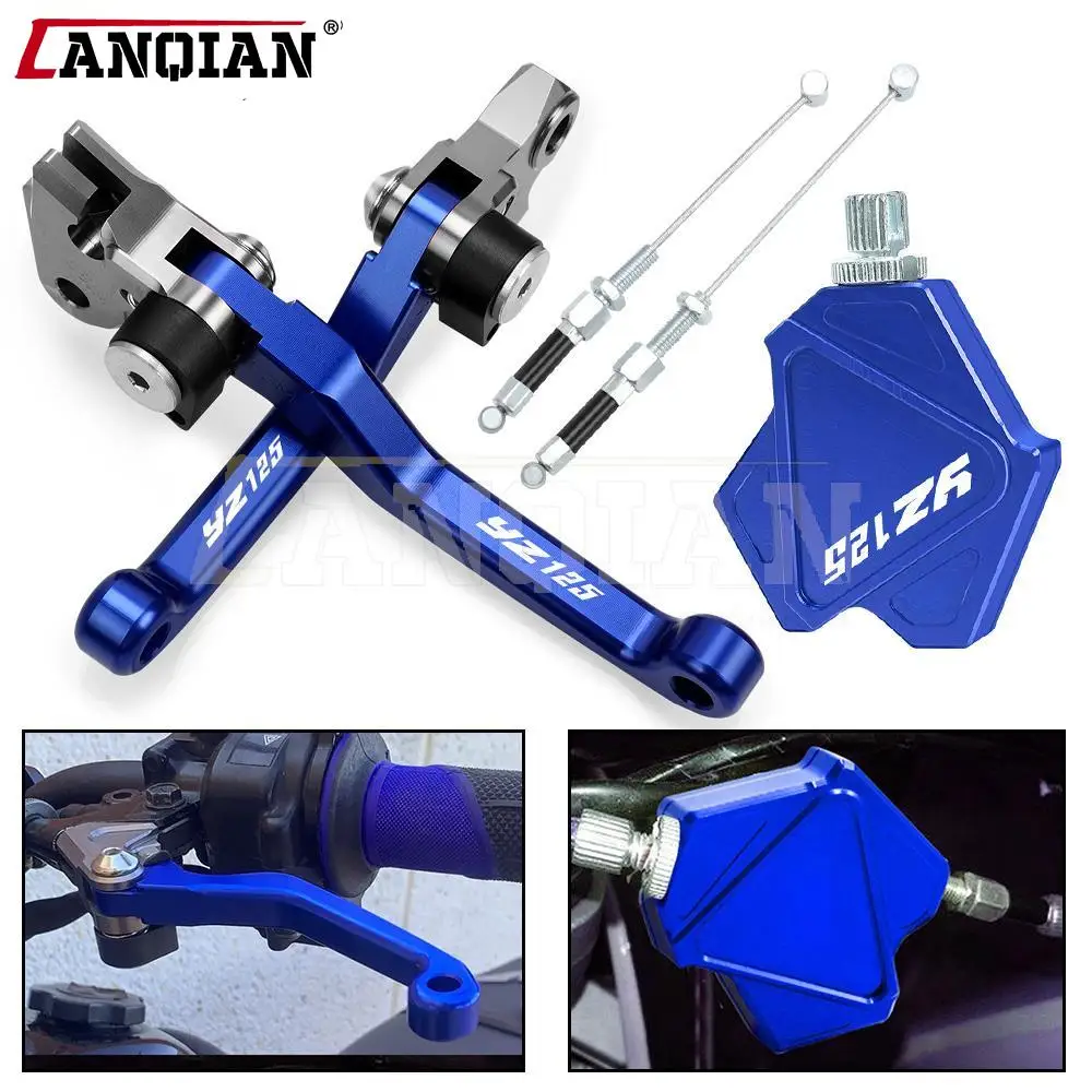 

YZ125 Dirt Bike Brake Clutch Levers Stunt Clutch Easy Pull Cable System Set For YAMAHA YZ 125 2008 2009 2010 2011 2012 2013 2014