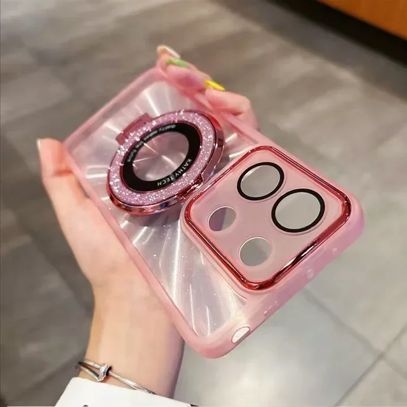 Glitter Bracelet With Holder Phone Case For Funda Xiaomi Redmi 14C 13C 13 9A 9C 9T 10A 10C 12C A3 A2 A1 Plus Note 13 Soft Cover_voghion.com
