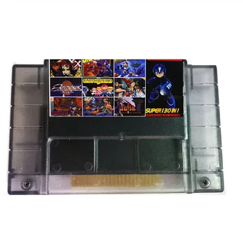 Super 130 in 1 Video Game Cartridge With Games Castlevania IV Contra III Final Fight 3 Ninja Turtles IV  Mega Man 7