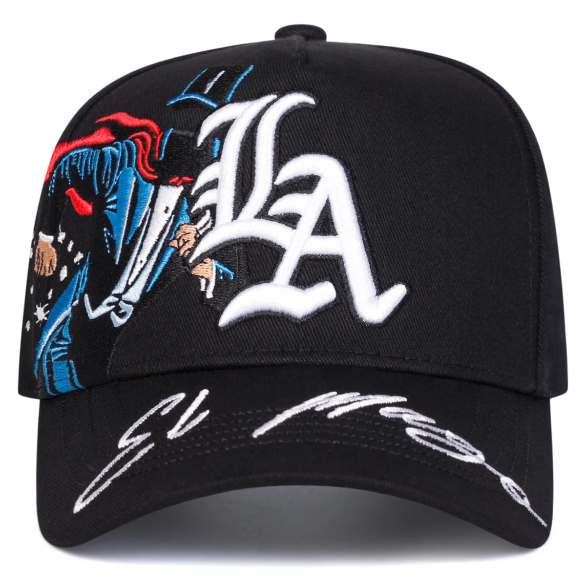 Unisex Gothic LA Magician Stickerei-Baseballkappen Frühling Herbst Outdoor Verstellbare Freizeithüte Sonnenschutzhut Sportkappe – Detail 3
