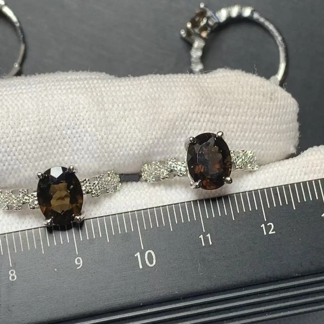 MM Natural Smoky Quartz Ring Adjustable Female Ring Jewelry for Women Gift Wholesale High Quality Vintage Fine