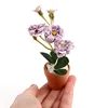 1pc Dollhouse Miniature Mini Flower Potted For Green Doll House Furniture Home Decor Simulation Plants