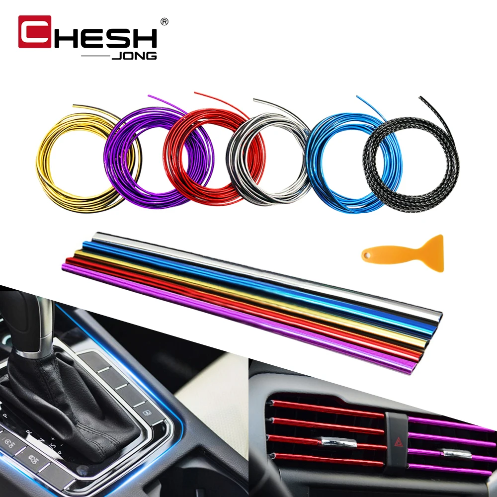 

Автомобильная светодиодная лента из ПВХ, гибкая U-образная линия для автомобильного кондиционера, декоративные аксессуары для автомобиля