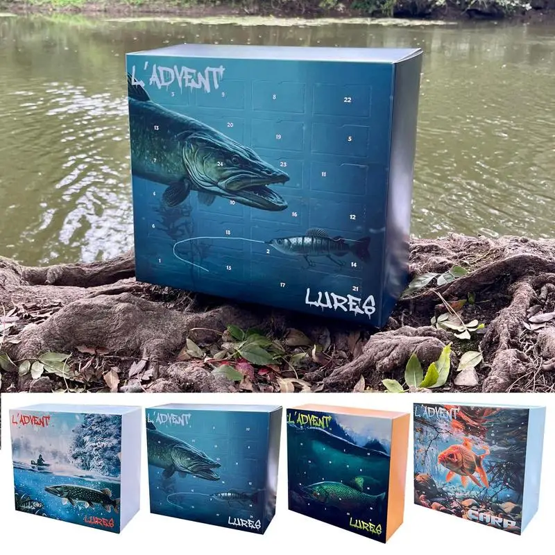 Christmas Fishing Advent Calendar 24 Days Lures Set