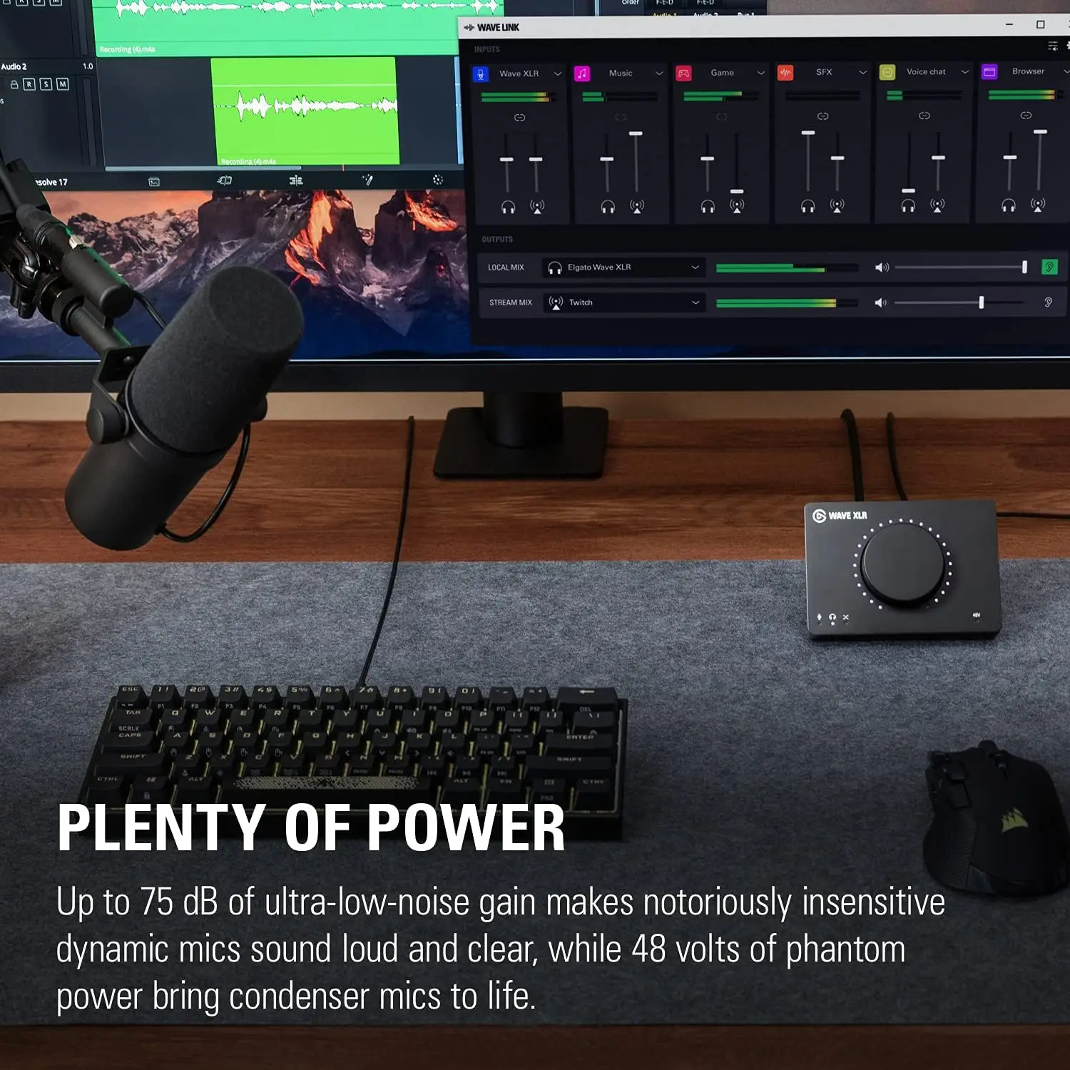 ELGATO WAVE XLR - Audiomixer und Vorverstärker für XLR-Mikro, Interface