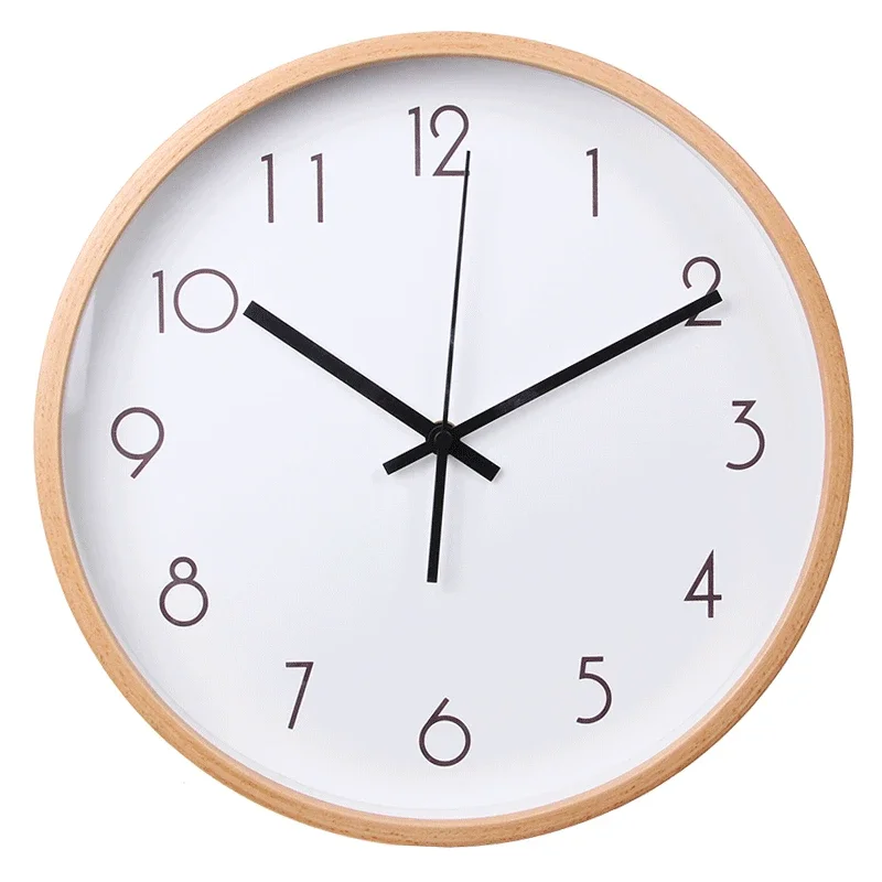 Round Wood Wall Clock D  