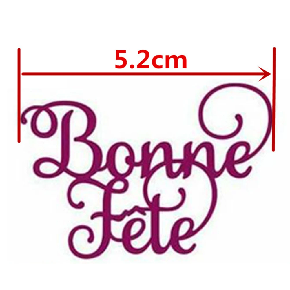 DIY 스크랩북 카드용 프랑스어 알파벳 커팅 다이, 스텐실 크리스마스 선물 만들기