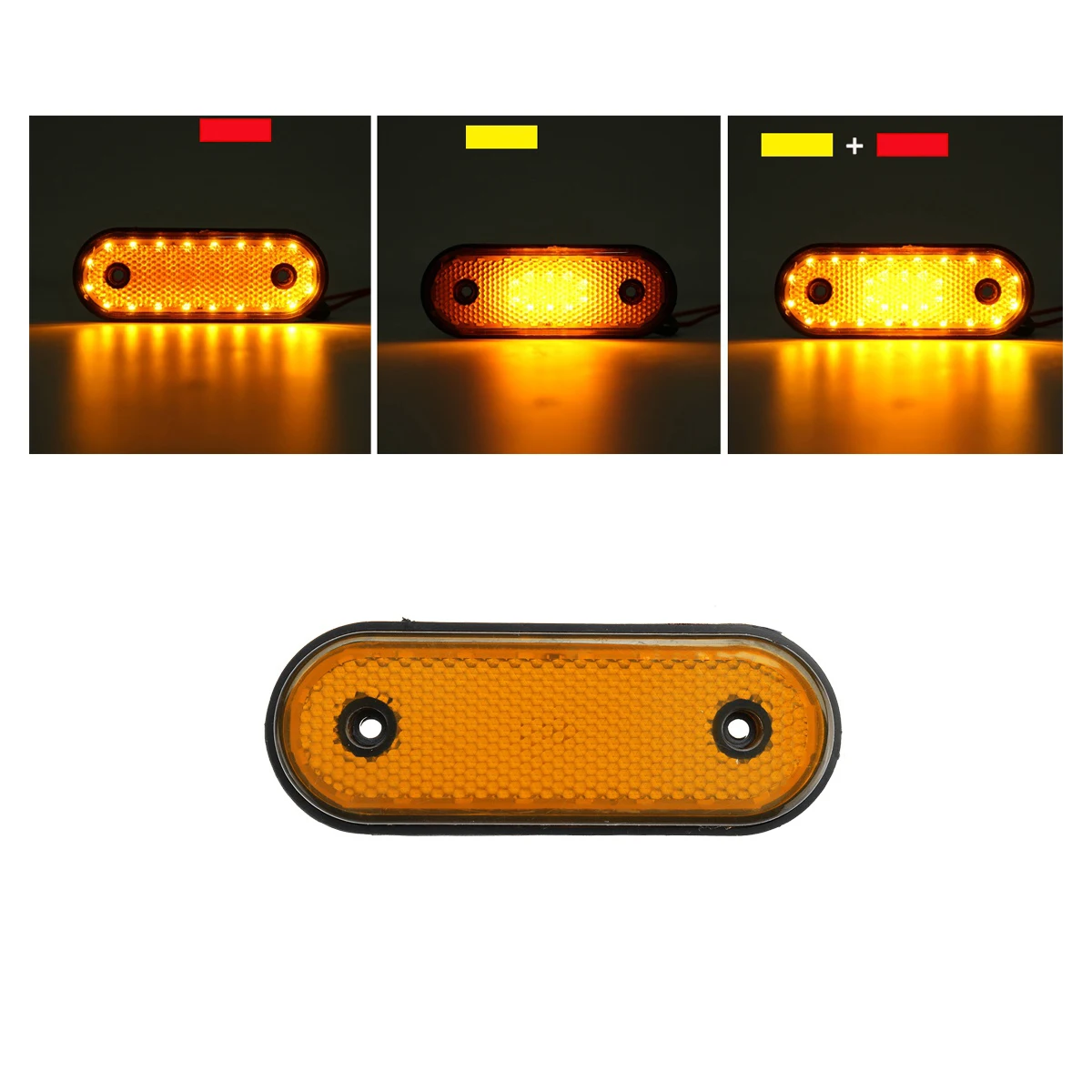 ตัวเลือกสินค้า โคมไฟด้านข้างกันน้ำ 30 LED สำหรับรถบรรทุกและรถพ่วง DC24V