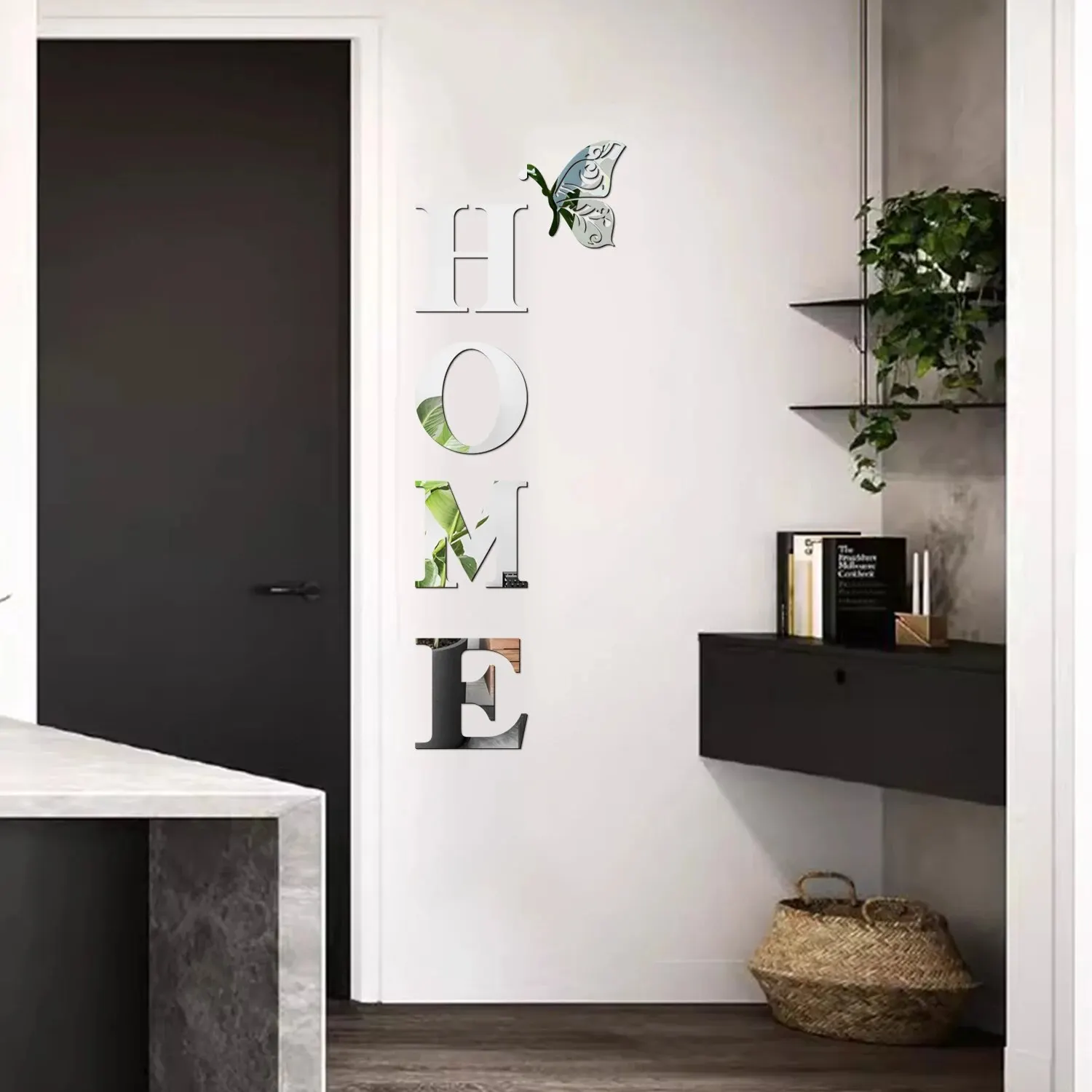 3D Mirror Wall Sticker Entrance Decoration Home Decoration