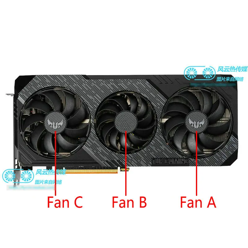 para Asus Tuf Rx5600xt Rtx5700 Rtx5700xt Evo Placa de Vídeo Jogos Ventilador Refrigeração T129215bu Novo - Imagem 6