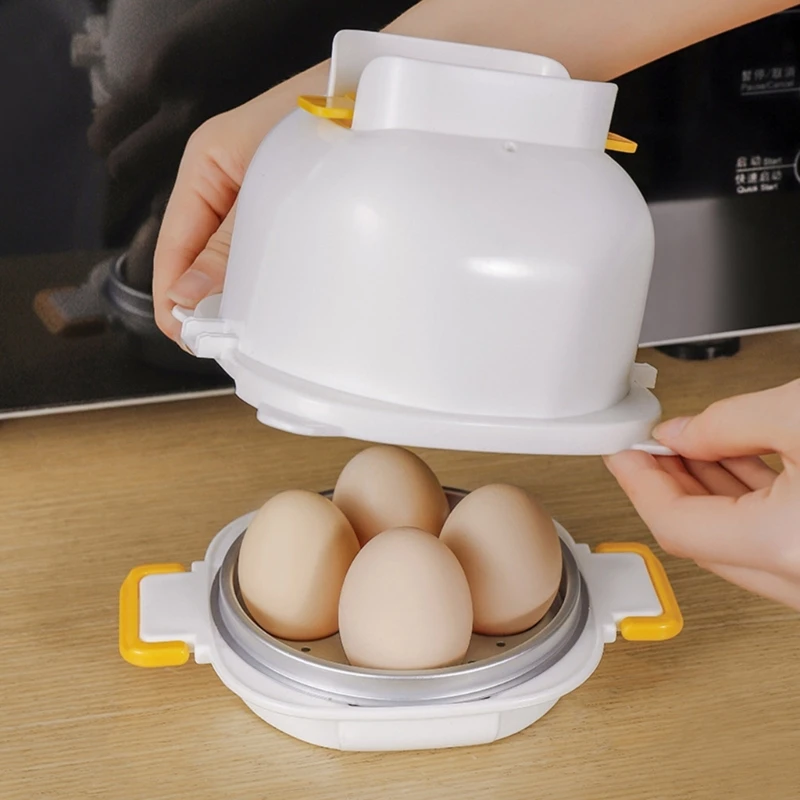 4 Eggs Boiler Microwave Eggs Poacher Cooker Maker for Poached Cooker Microwave