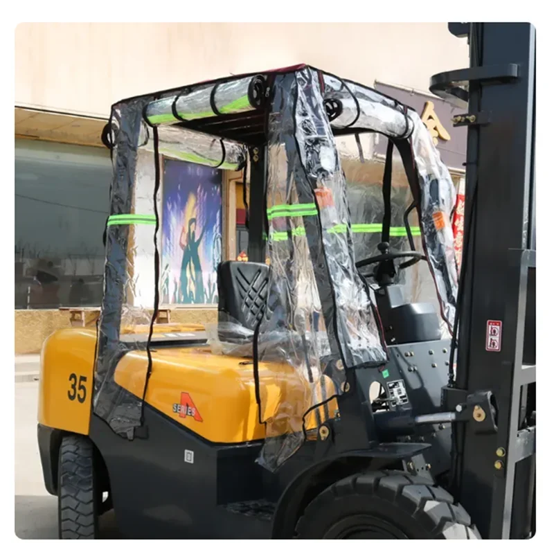 Forklift Rain Cover Car Clothing Thickened Rain Curtain Windshield Awning Suitable For Heli Hangcha Longgong Liugong