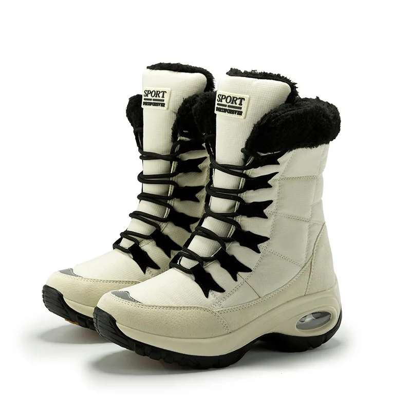 Fashion Women Snow Boots Mid-tube Warm Cotton Shoes Outdoor Leisure  Size 36-42