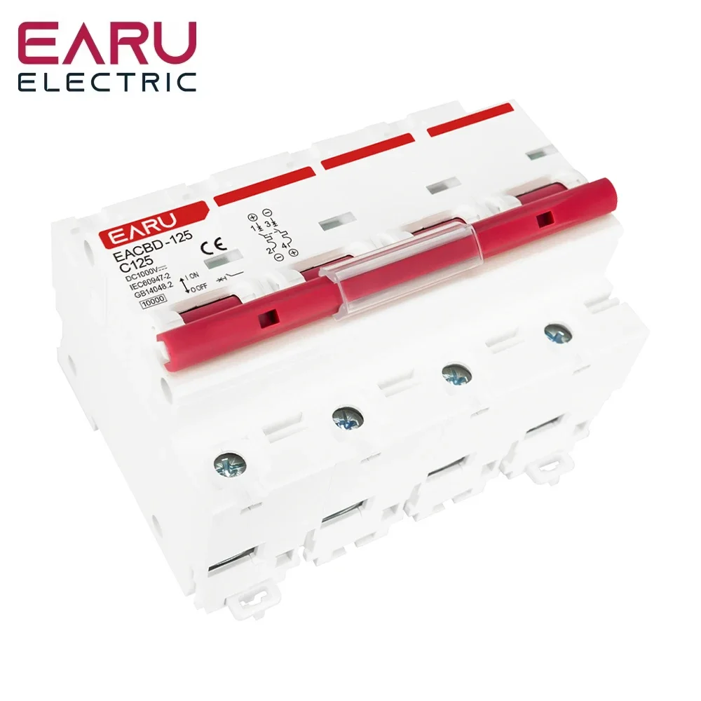 DC 1000V 1P 2P 3P 4P Solar Mini Leistungsschalter Überlastschutz Schalter6A ~ 63A/80A 100A 125A MCB für Photovoltaik PV System – Detail 10