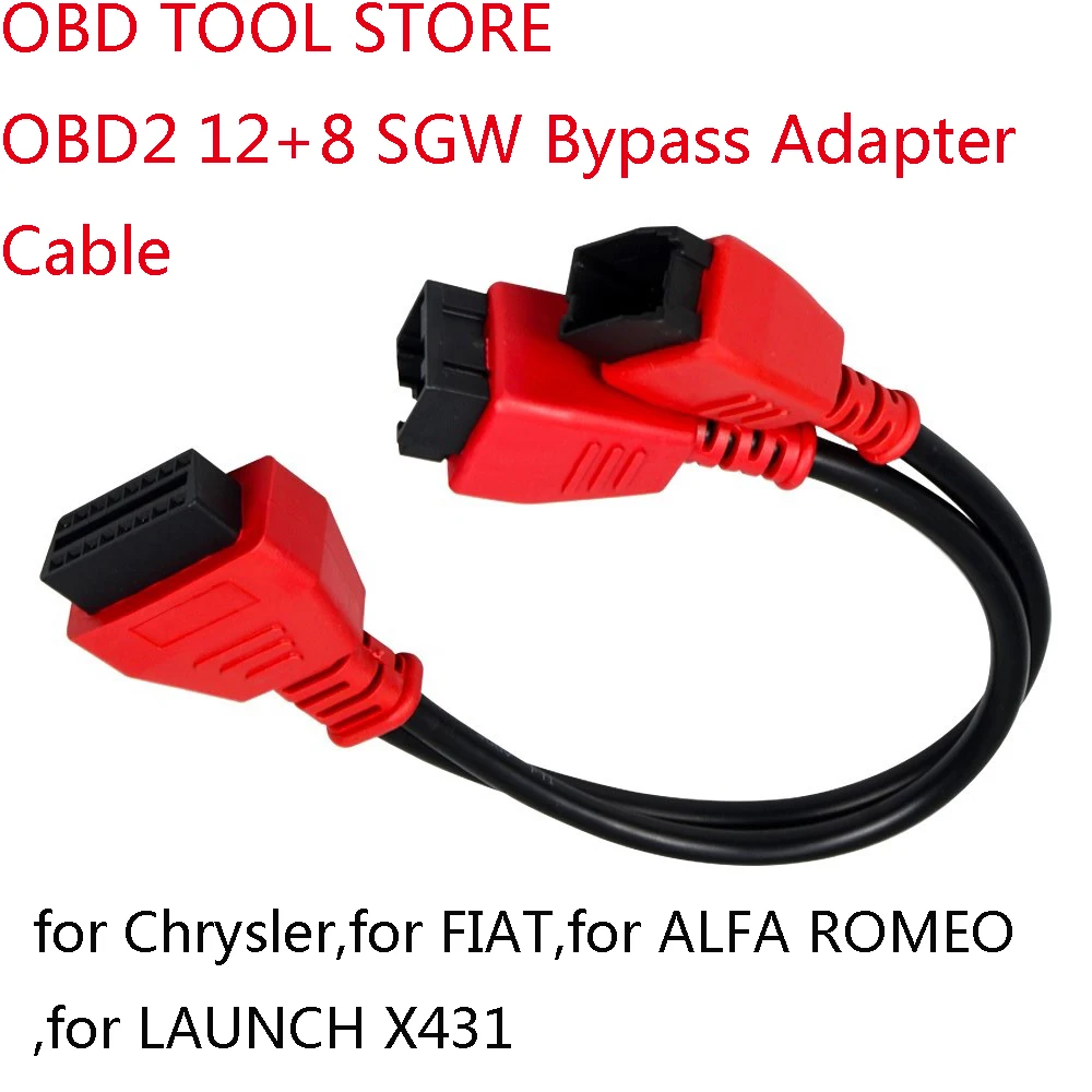 

OBD2 Adapter Lead Cable 12 8 SGW Bypass For FIAT ALFA ROMEO Works for LAUNCH X43 for Chrysler Car Diagnosis Tool for Air-bags