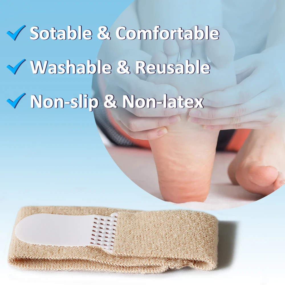 Pexmen 1/2/5/10Pcs Hammer Toe Straightener Toe Splints Cushions Bandages for Correcting Crooked & Overlapping Toes Protector