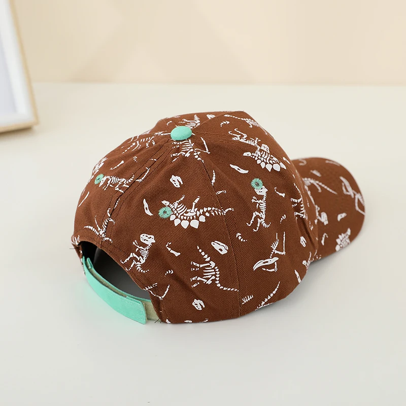 Children's Kids Baseball Cap for Girl Boy Spring Summer Baby Sun Hat Animal Dinosaur Printed Toddler Peaked Caps 3
