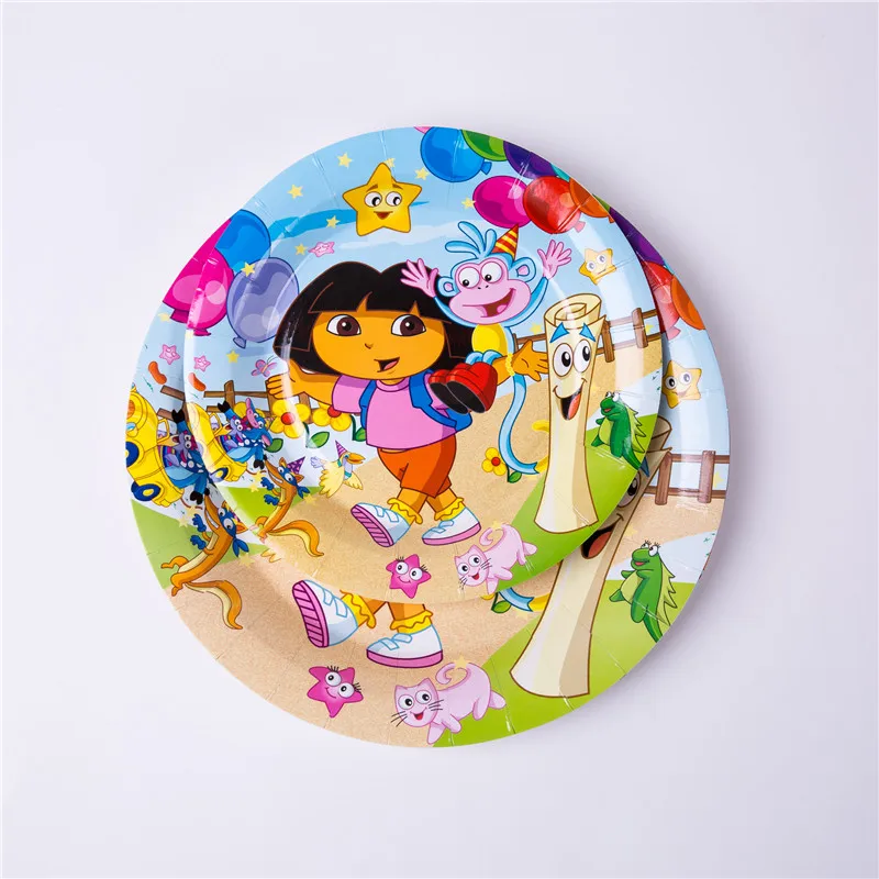 Birthday Party Supplies Party Supplies Birthday Tableware Set Dora the Explorer Disposable Tableware Paper Plate