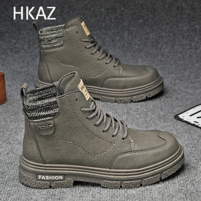 

Мужские ботинки Новинка модные Универсальные удобные нескользящие износостойкие толстые ботинки взрывобезопасный стиль весна-осень