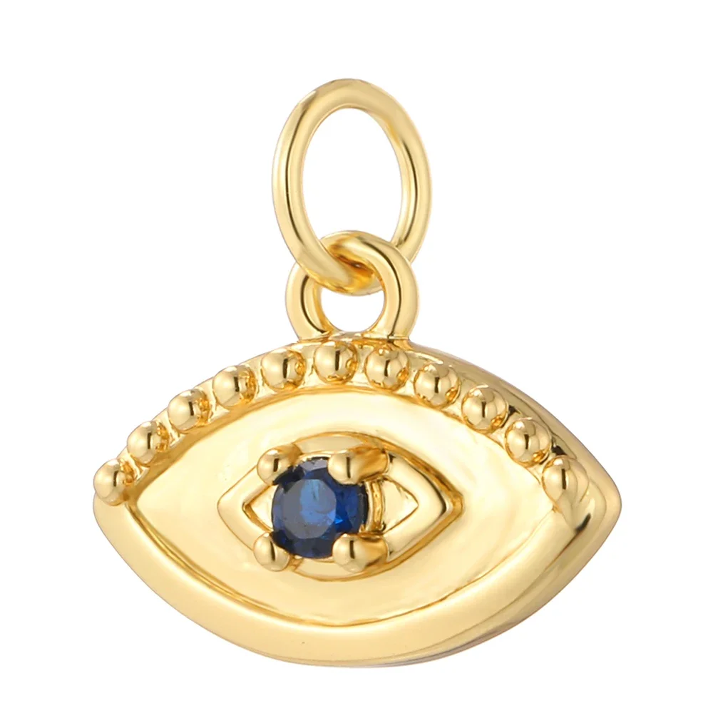 터키어 이블 블루 아이 디자이너 쥬얼리 만들기 대량 Spplies 고스 CZ 리얼 골드 도금 Diy 귀걸이 팔찌 목걸이