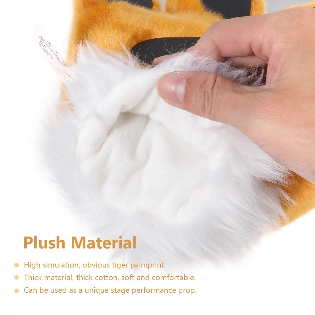 Tiger Costume Props Headbands Hairband Claw Gloves Ears Tail Kids Party Accessories Cosplay Costumes Animal Heads