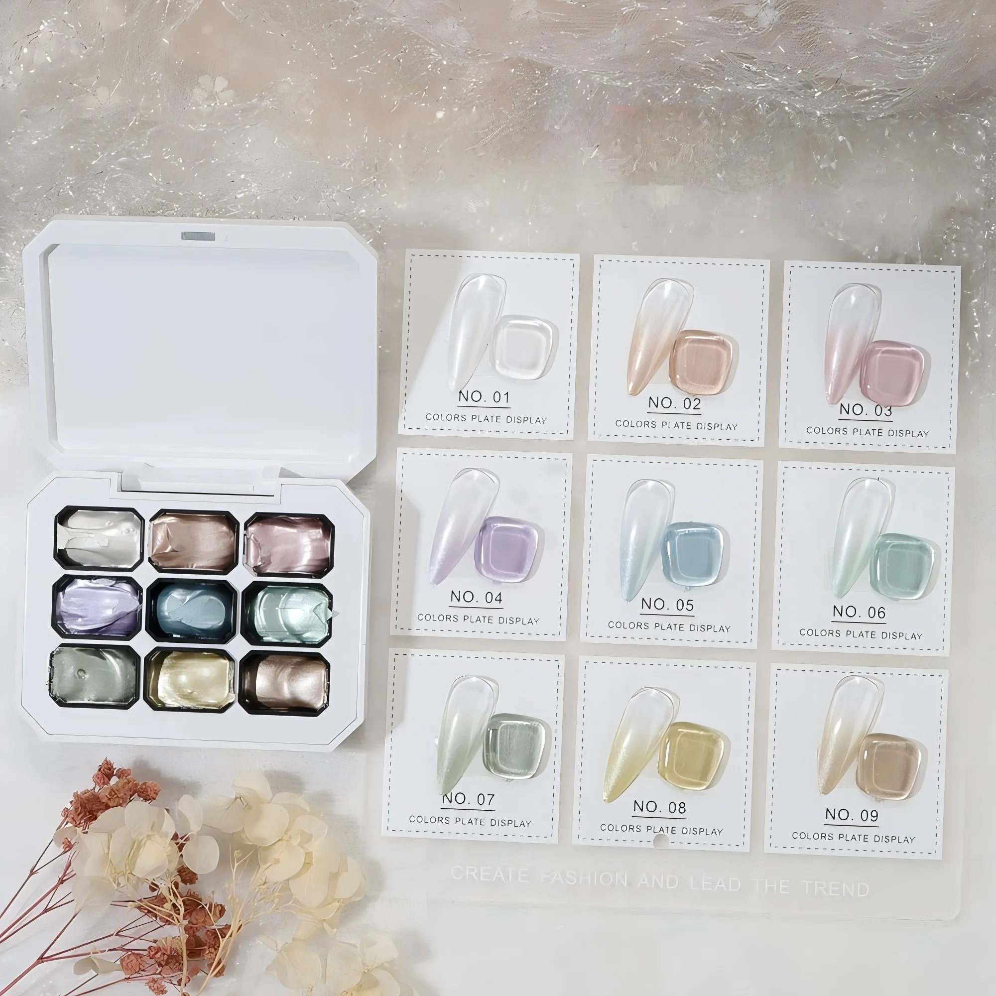 9가지 색상 레인보우 도파민 시리즈 그라데이션 페인팅 젤 네일 아트 DIY 디자인 젤 4 in 1 그라데이션 네일 스탬핑 패턴용