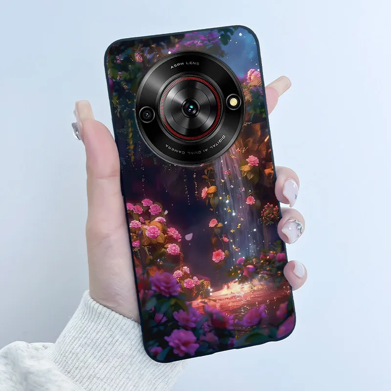 ZTE Blade A75 5G / Nubia Focus 5G / Nubia Calf 5G 케이스 귀여운 사랑스러운 토끼 재미있는 블랙 소프트 실리콘 보호 쉘 백 커버