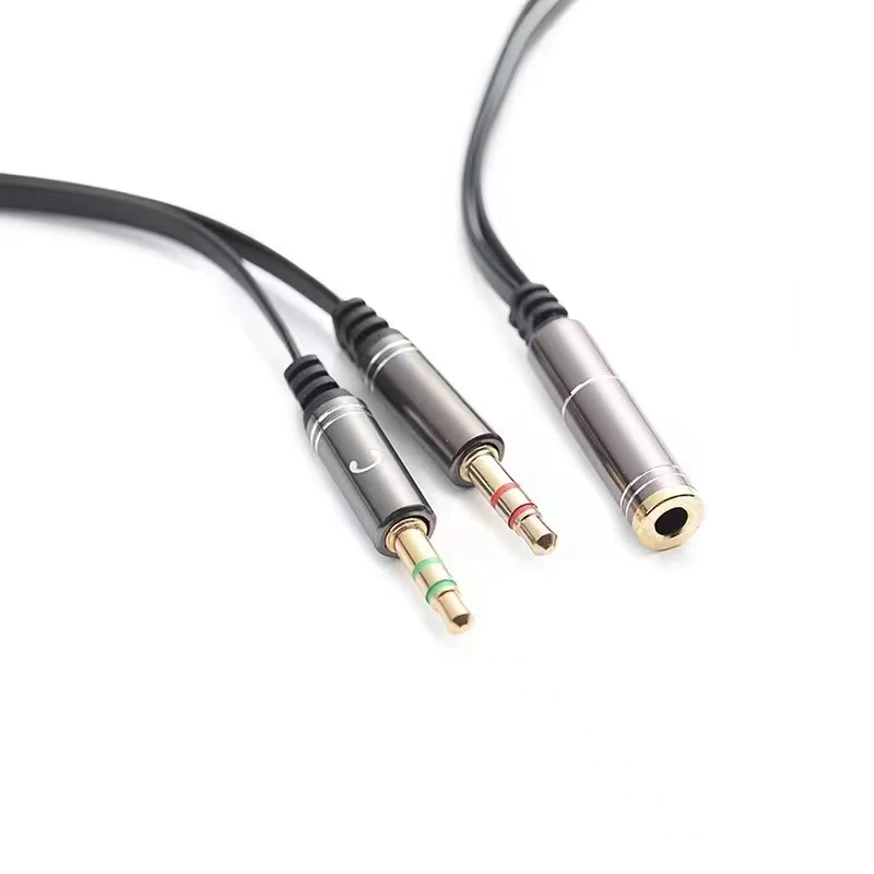 Vention Audio Splter Adattatore per cuffie Cavo AUX da 3,5 mm per computer 1 femmina a 2 maschi Microfono Y Splter Adattatore per cuffie a PC  44