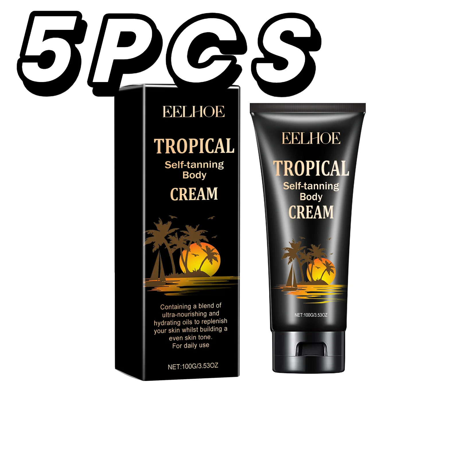 Hydrating Sunless Tanning Lotion with Coconut Extract for a Streak-Free, Natural Glow
