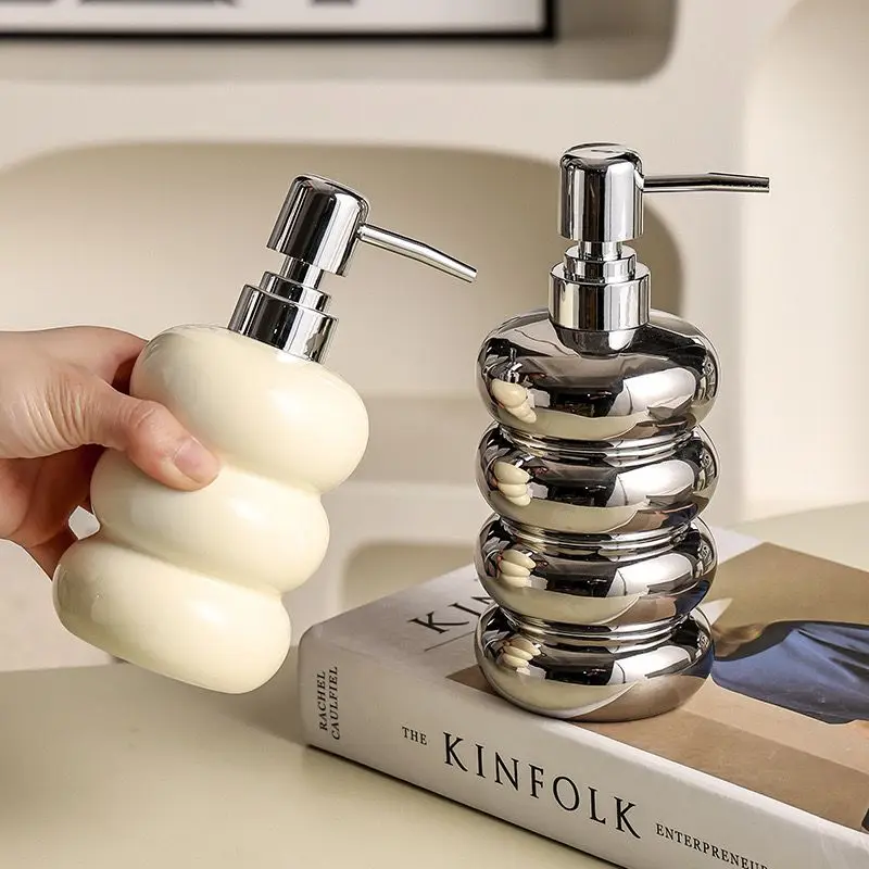 Elegant Ceramic Soap Dispenser for Home and Hotel Bathrooms