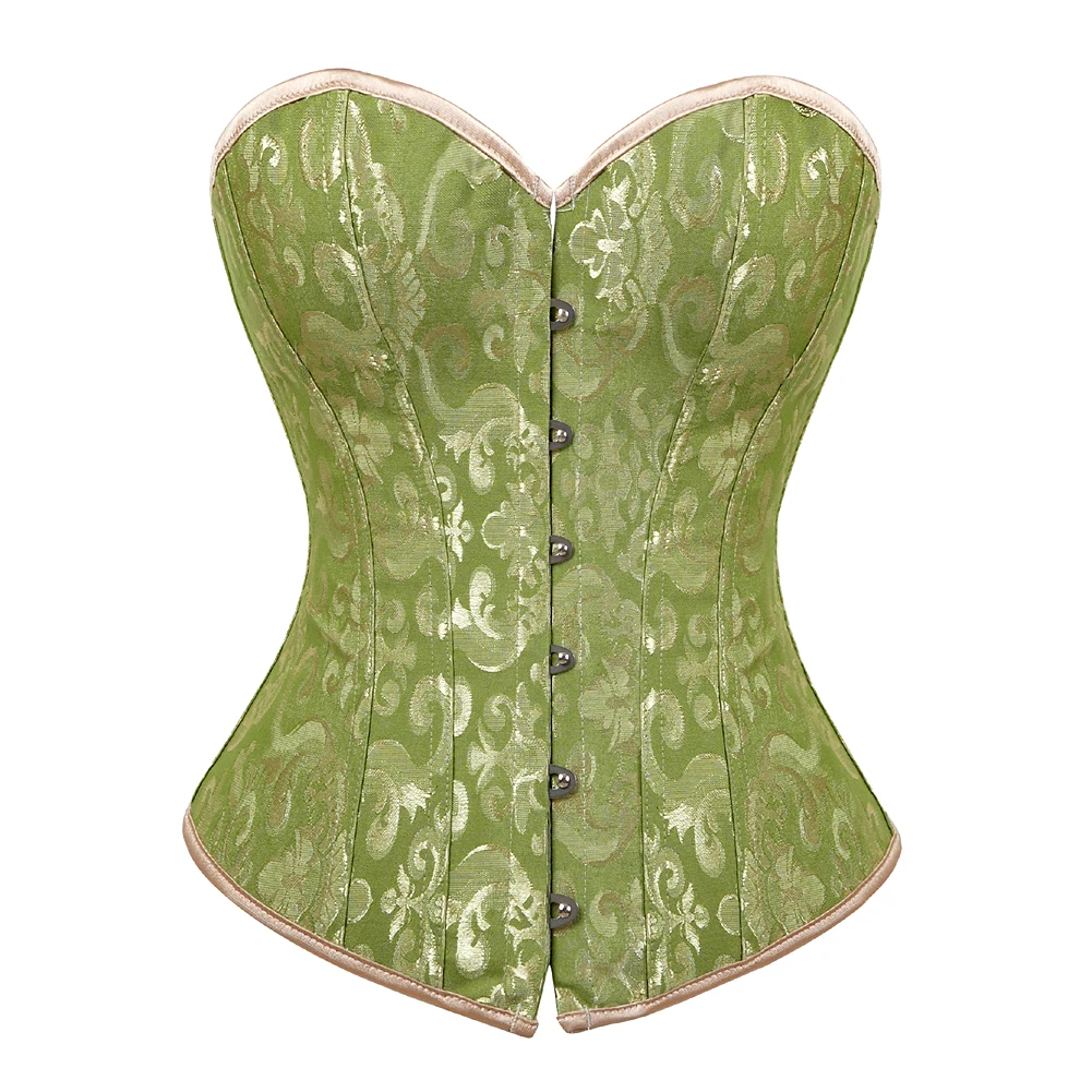 AMURAO Women Lace Up Bustier Boned Gothic Corset Top Plus Size Sexy