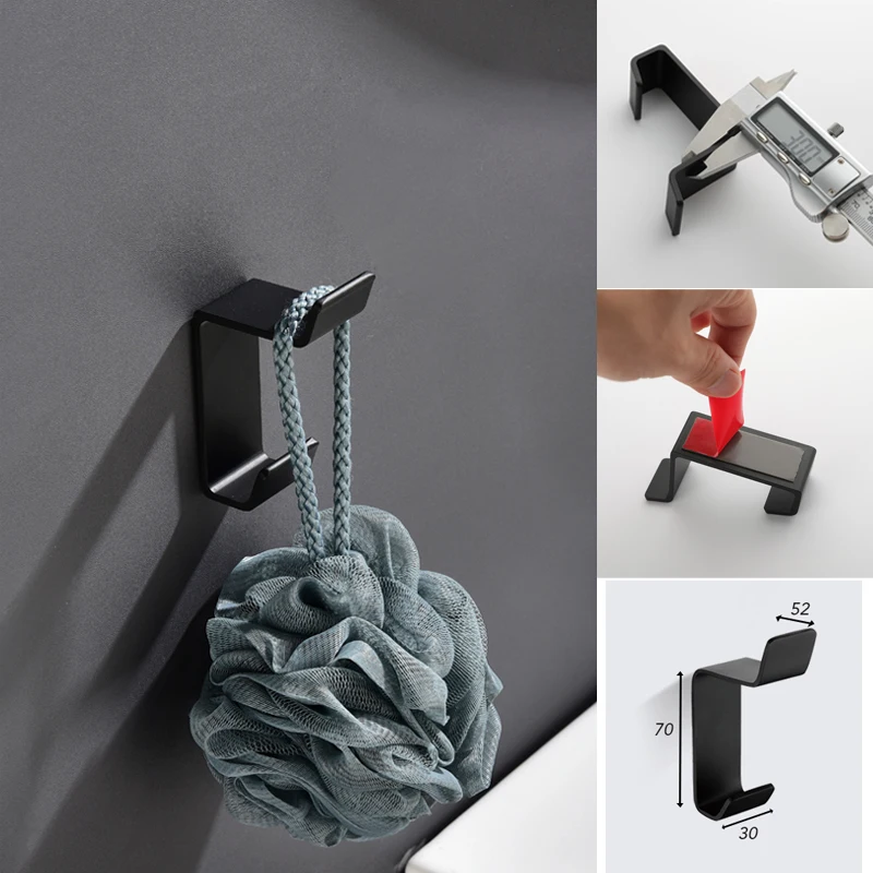 Aluminum Bathroom Accessories Sets Black Paper Roll Holder Toilet Brush Holder Towel Robe Hook Tumbler Free Punch toilet paper holder,adhesive hook,towel hook,bathroom hardware set,bathroom hardware accessories,clothes hook