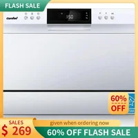 QWCOMFEE’ Portable Mini Dishwasher,6 Place Settings,with 8 Washing Programs,Speed,Baby-Care,ECO&Dish Washer for Dorm,RV&amp 1