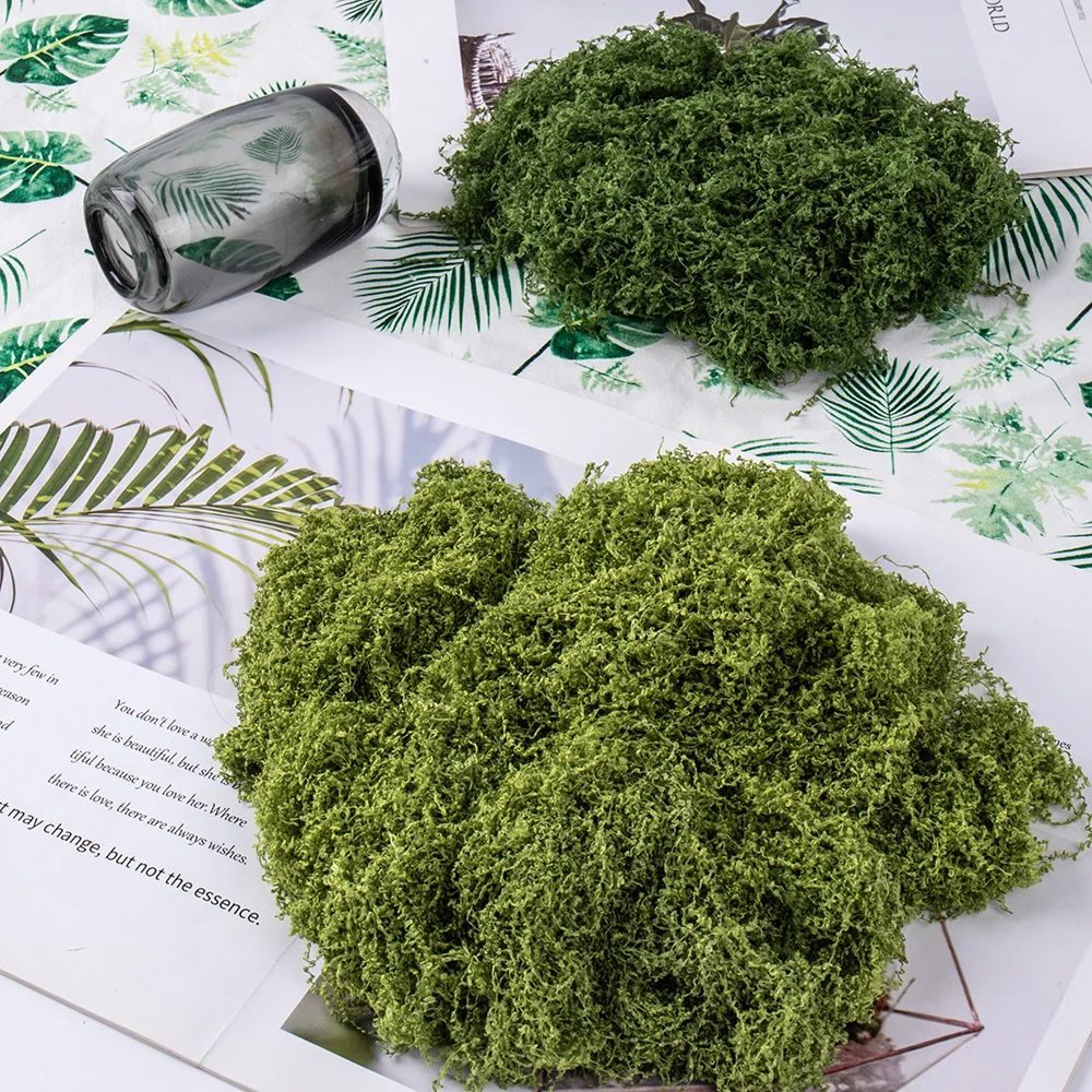 Realistic Artificial Moss Sheet for DIY Scenery Fairy Gardens Green Walls Decoration Easy to Cut