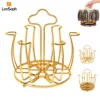 Rotating Cup Drying Rack Stand with 6 Hooks, Bottle Drainer Holder Glass Cup Spin Organizer for Kitchen Office Restaurant 1