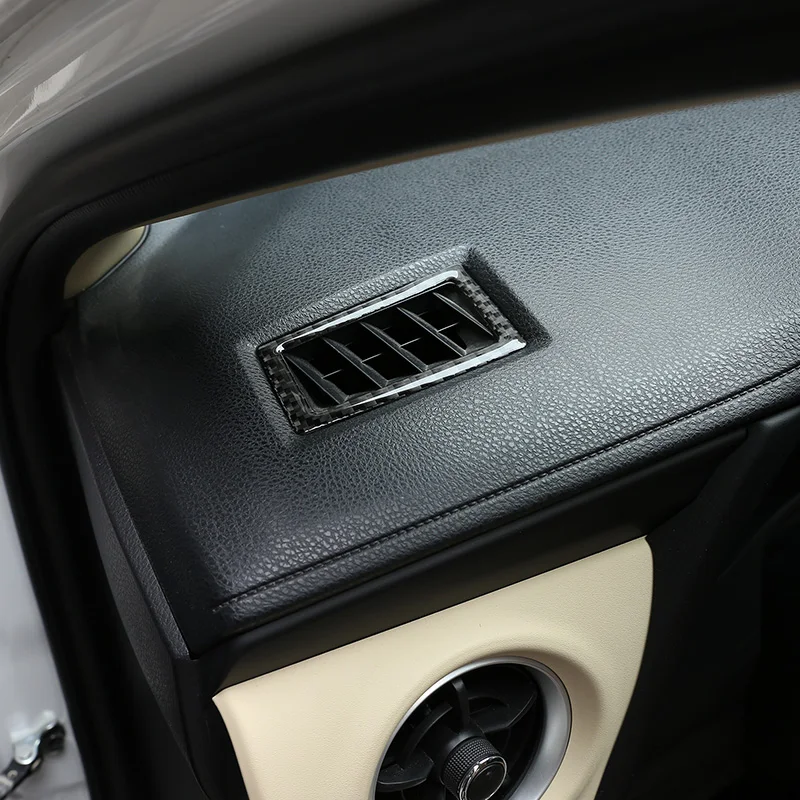 

For Toyota Corolla 2014 -2020 Soft Carbon Fiber Car Dashboard Air Vent Frame Cover Trim Sticker Car Accessories