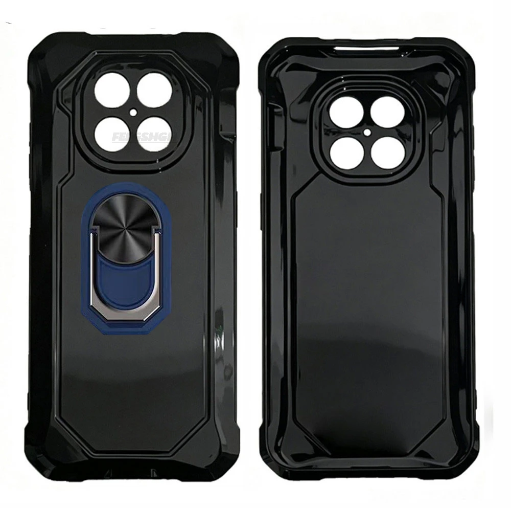 Durable Soft TPU Silicone Phone Case with Back Finger Ring