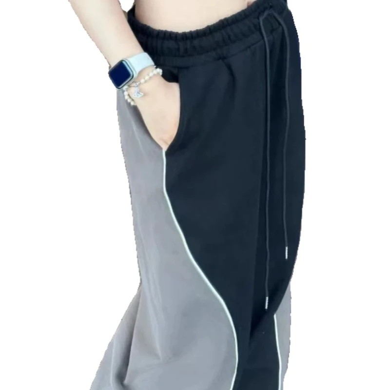 

Casual Straight Trousers Men's and Women's Summer Loose Slouchy Wide Leg Trousers