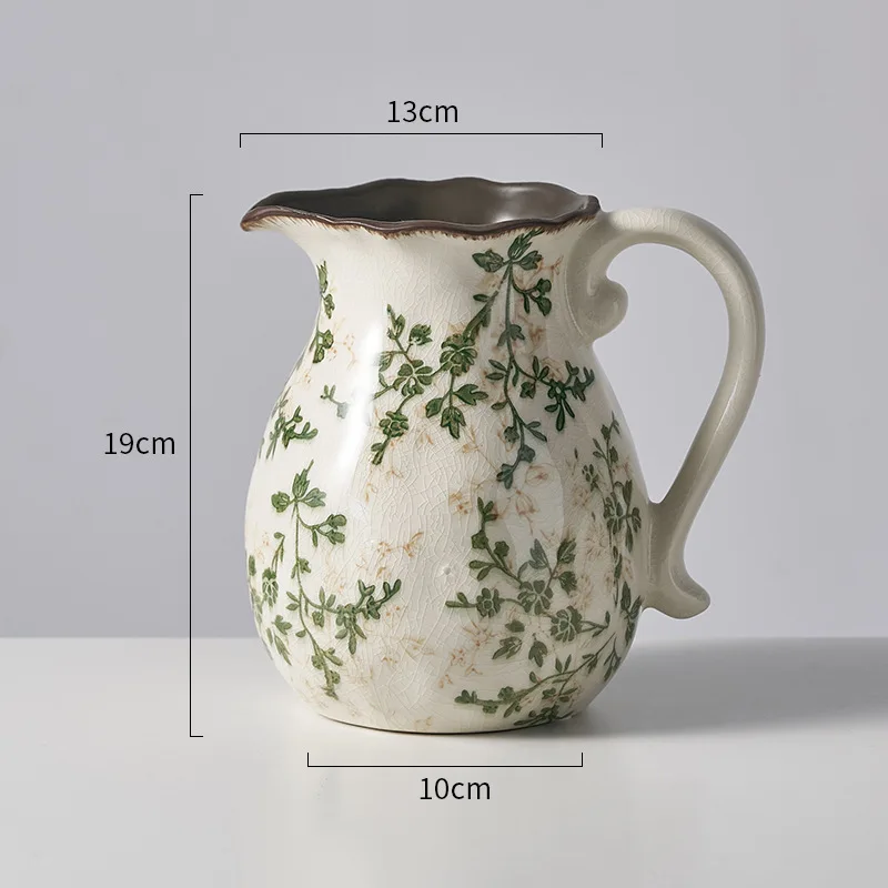 Wabi Sabi - Vaso vintage arrugginito, 15,5 cm di altezza, decorazione rustica, vaso in ceramica per centrotavola, vasi da fiori in ceramica testurizzata per decorare la casa, tavolo, soggiorno, camera